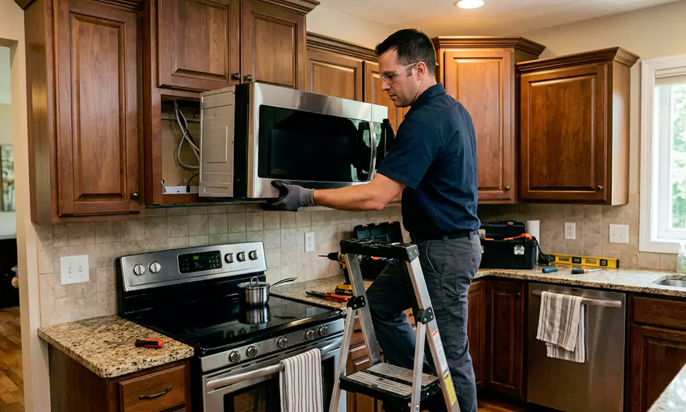 Microwave Installation in Canton, MA