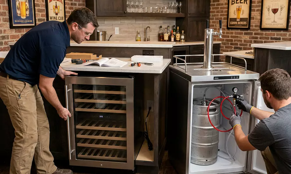 Wine Cooler and Kegerator Installation in Canton, MA