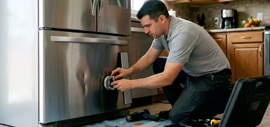 Refrigerator Panel Dent Repair in Canton